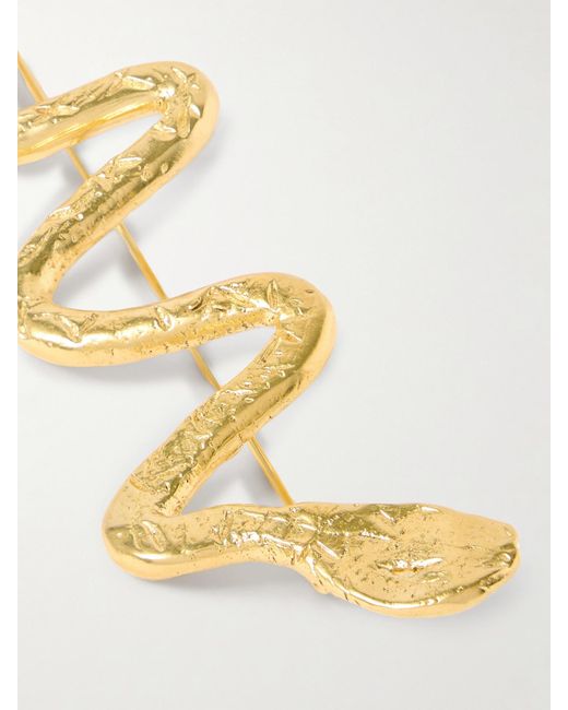YSSO Metallic Ophis-Plated Brooch