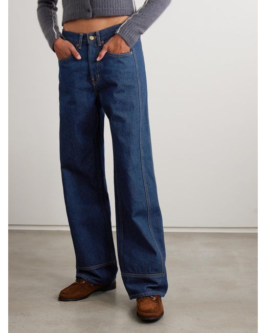B Sides Blue Charlot Mid-Rise Wide-Leg Jeans