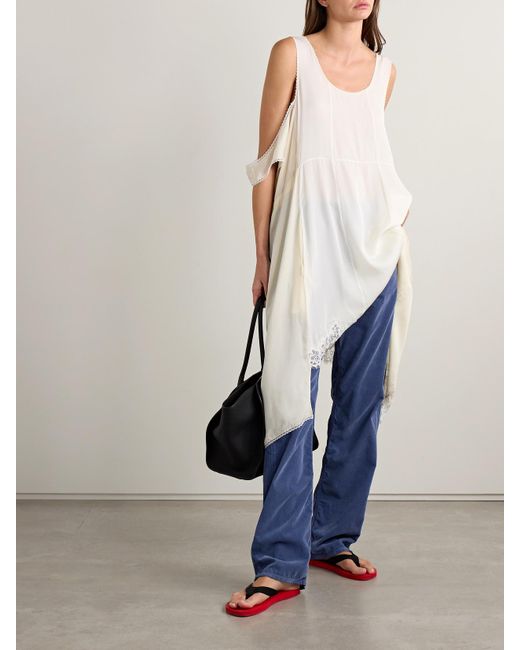 The Row Blue Tarley Hose Mit Weitem Bein Aus Baumwollcord