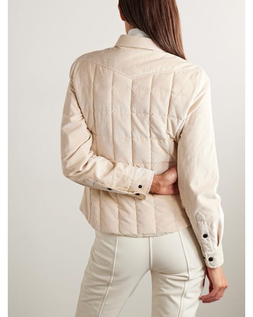 Moncler Natural Nangy Quilted Cotton And Modal-Blend Corduroy Down Jacket