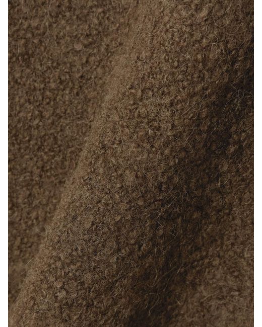 Totême  Brown Bouclé Turtleneck Sweater