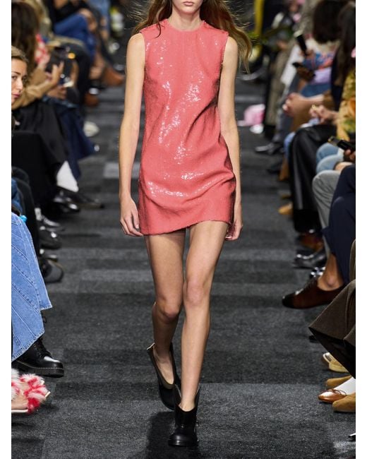 Mini-Robe En Jersey De Coton À Sequins J.W. Anderson en coloris Pink