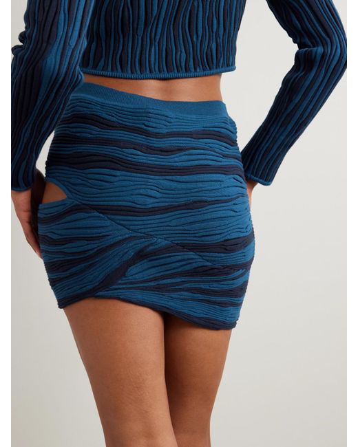 Donde Esteban Blue Magdalena Minirock Aus Baumwolle