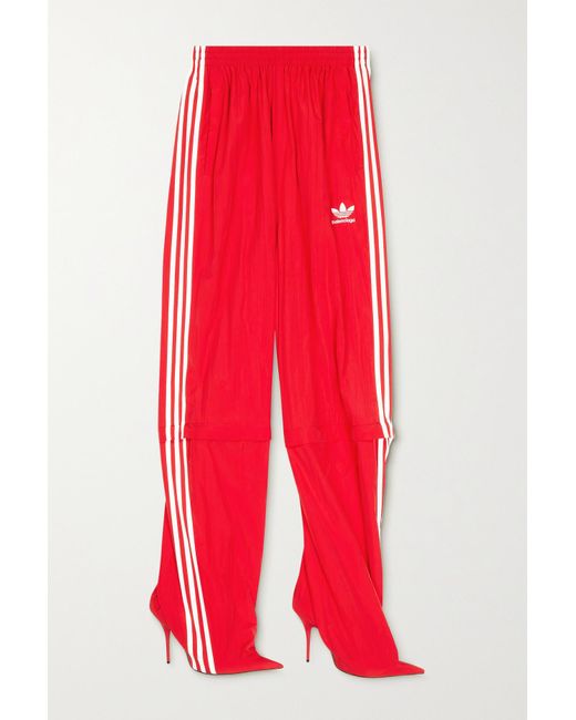 Balenciaga + Adidas Striped Shell Pantashoes in Red | Lyst