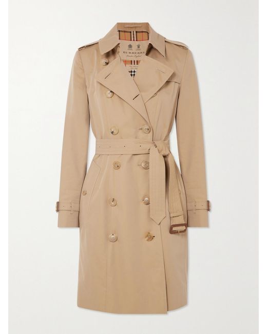 Burberry Natural Chelsea Trenchcoat Aus Baumwollgabardine