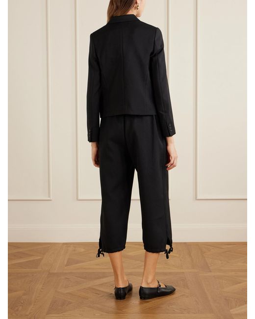 Comme des Garçons Blue Ruffled Gabardine Blazer