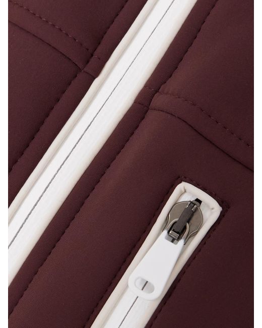Brunello Cucinelli Purple Hooded Padded Ski Jacket