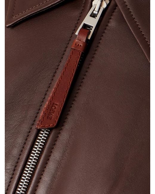 Loewe Brown Balloon Leather Jacket
