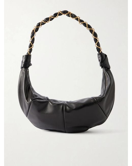 Saint Laurent Black Amalia Small Leather Shoulder Bag