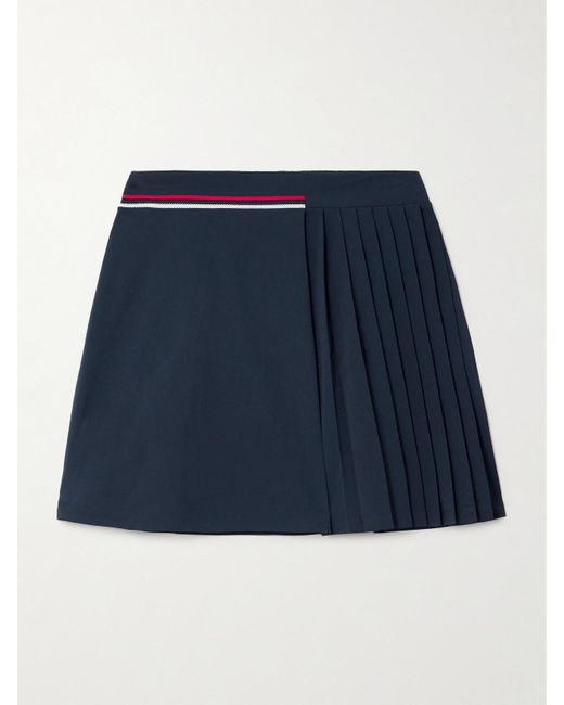 Bogner Vroni Pleated Striped Stretch-jersey Golf Skirt in Blue | Lyst UK