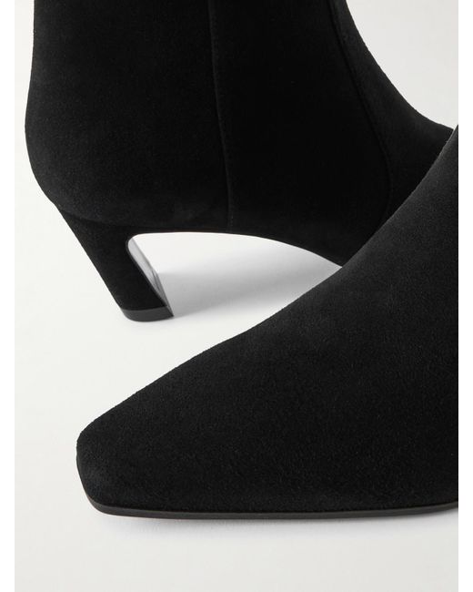 Stuart Weitzman Black Stassi Suede Ankle Boots