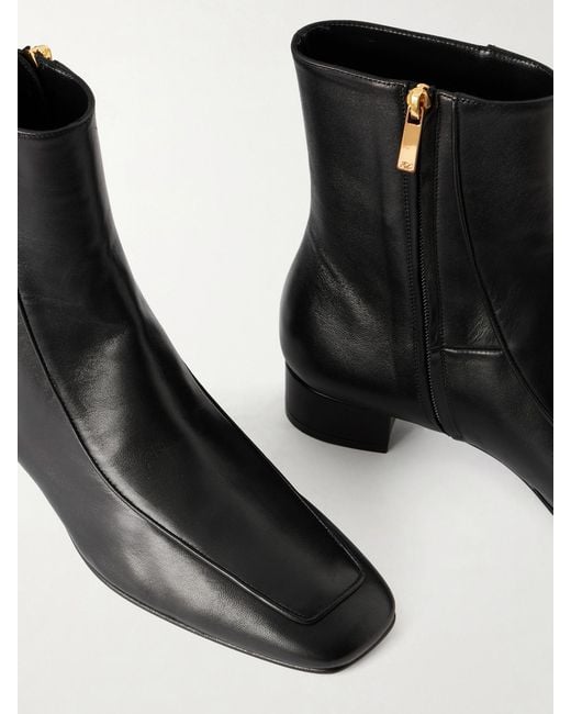 Herbert Levine Black Shadow Ban 30 Leather Ankle Boots