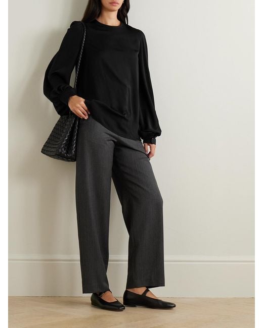 Max Mara Black Robinia Silk Blouse
