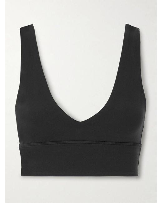 lululemon athletica Black Yoga Align V-Neck Sport-Bh Aus Nulu-Material