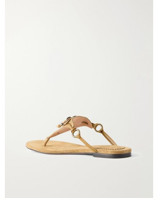Isabel Marant Metallic Elato Suede Sandals
