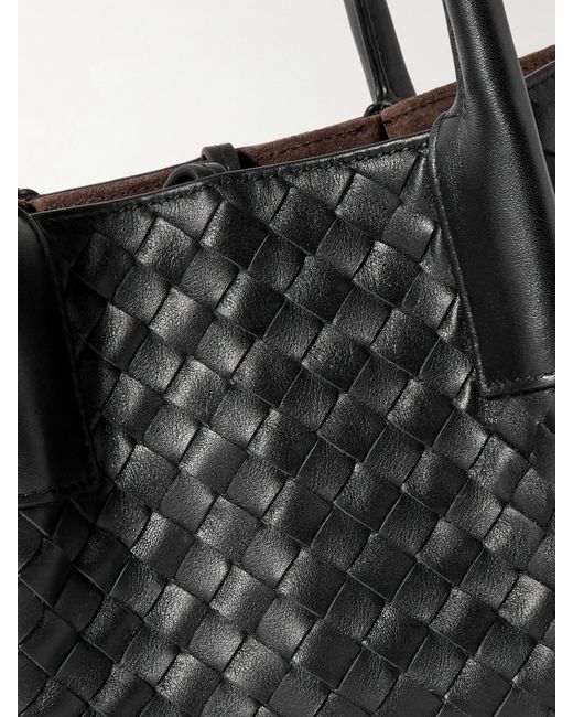 Bottega Veneta Black Pinacoteca Kleine Tote Aus Intrecciato-Leder