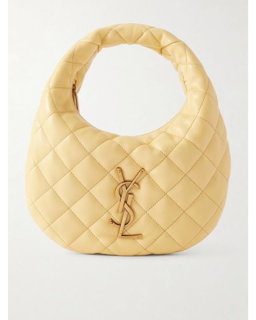 Saint Laurent Metallic Icarino Matelassé Leather Tote