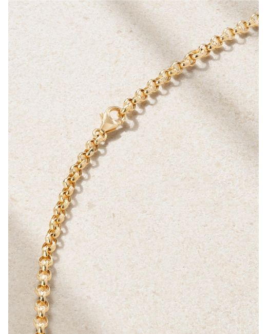 L'Atelier Nawbar Natural Warrior Dawn 18-Karat And Rhodium-Plated, Garnet And Diamond Necklace