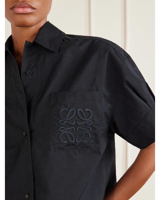 Loewe Blue Paula's Ibiza Anagram-Embroidered Cotton-Blend Shirt