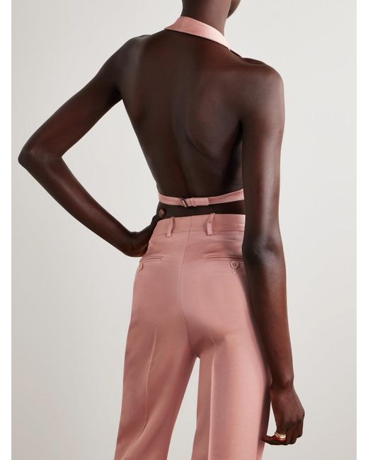 Tom Ford Pink Open-Back Silk And Wool-Blend Twill Vest