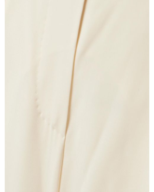 Max Mara White Piombo Pleated Wool Wide-Leg Pants