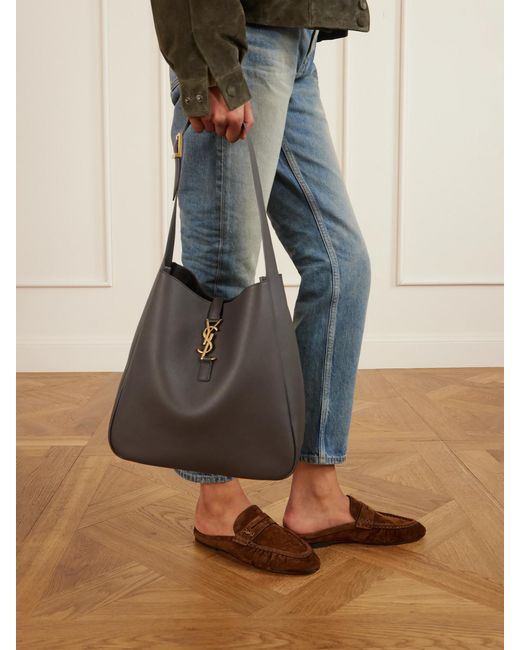 Saint Laurent Black Le 5 À 7 Large Leather Shoulder Bag