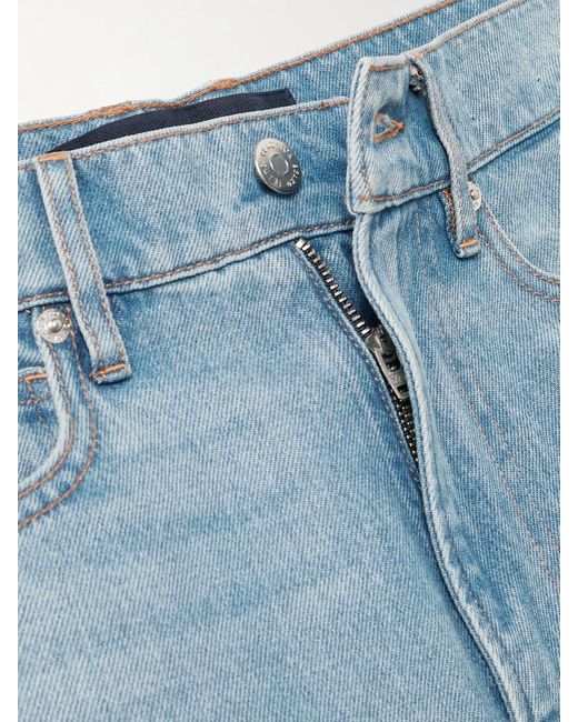 Veronica Beard Blue Taylor Cropped Scalloped High-Rise Wide-Leg Jeans