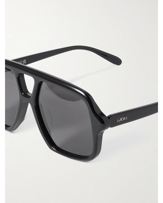 Loewe Black Aviator-Style Acetate Sunglasses