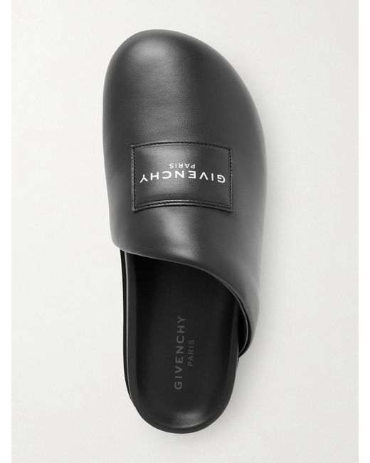 Givenchy Black Puffy Leather Slip-Ons