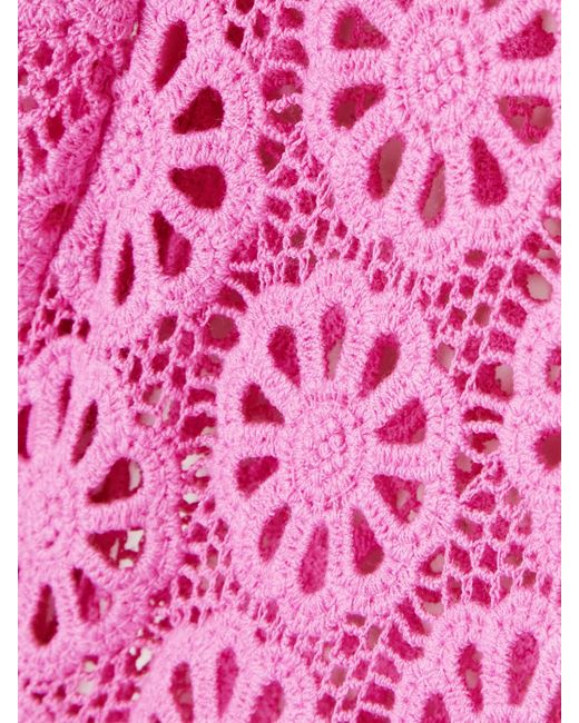 Alix Of Bohemia Pink Laila Cotton-Lace Midi Dress