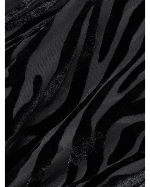 Isabel Marant Black Geona Tie-Neck Devoré-Velvet Blouse