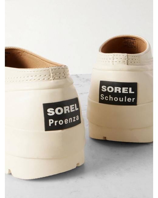 Proenza Schouler Natural Sorel Caribou Rubber And Leather Platform Mules