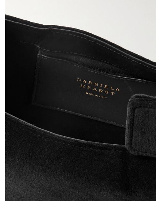 Gabriela Hearst Black Soft Demi Velvet Clutch