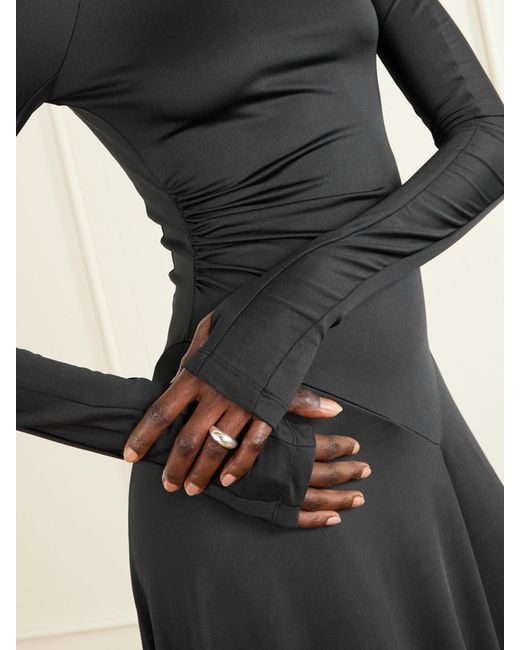 Victoria Beckham Black Jersey Midi Dress