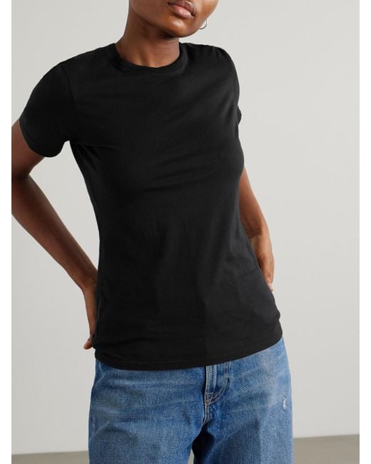 Nili Lotan Black Mariela Cotton-Jersey T-Shirt