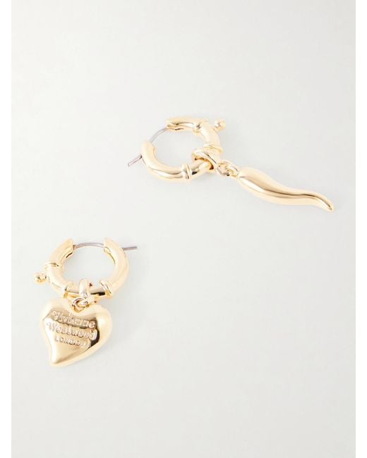 Vivienne Westwood White Della-Plated Earrings