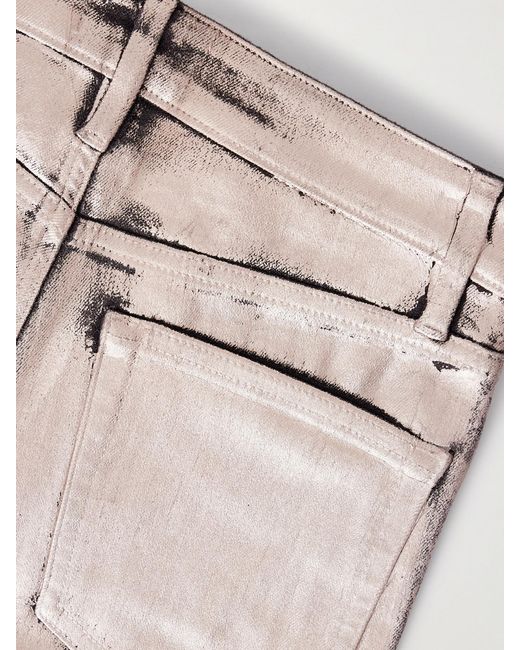 FRAME Natural The Reboot Mid-Rise Bootcut Metallic Jeans