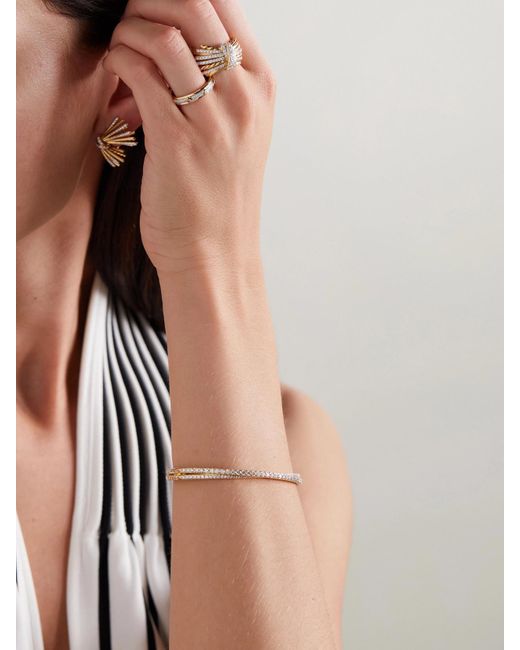 David Yurman Natural Crossover 18-Karat Diamond Bracelet