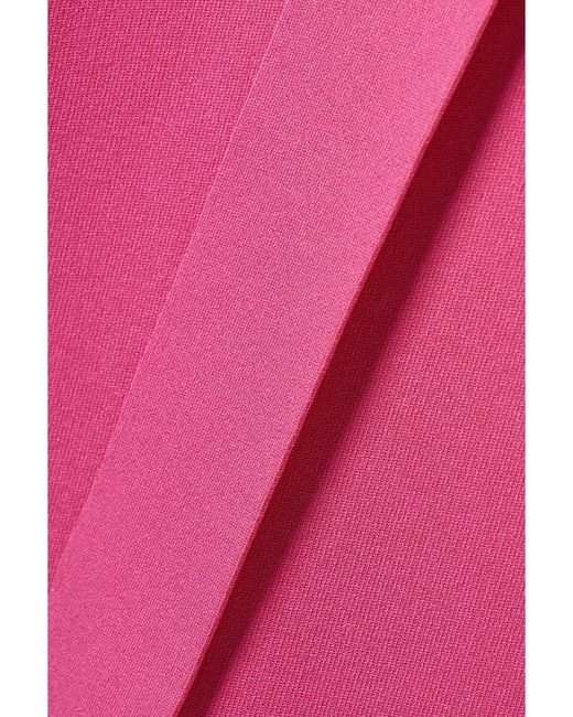 Adam Lippes Pink One-Shoulder Draped Recycled Knitted Maxi Dress