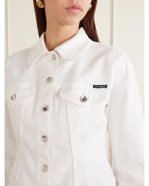 Dolce & Gabbana White Denim Jacket