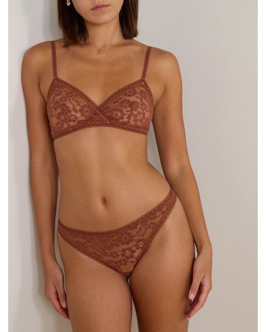 Eres Natural Marguerite Prairie Stretch-Corded Lace Briefs