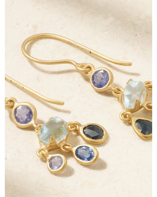 Pippa Small Natural Ohrringe Aus 18 Karat Mit Mehreren Steinen