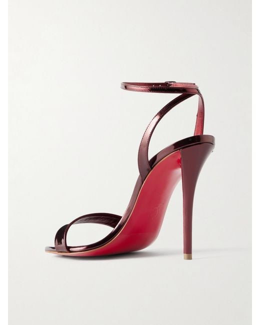 Christian Louboutin Red Miss Z 100 Sandalen Aus Lackleder