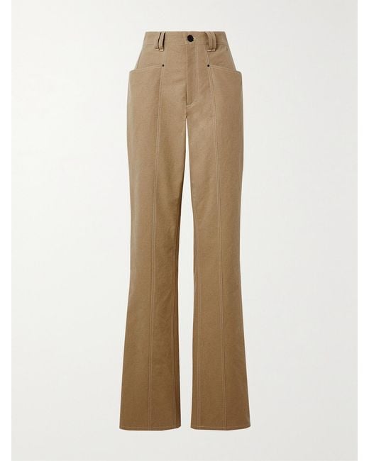 Isabel Marant Natural Vokayae Hose Mit Geradem Bein Aus Baumwolle