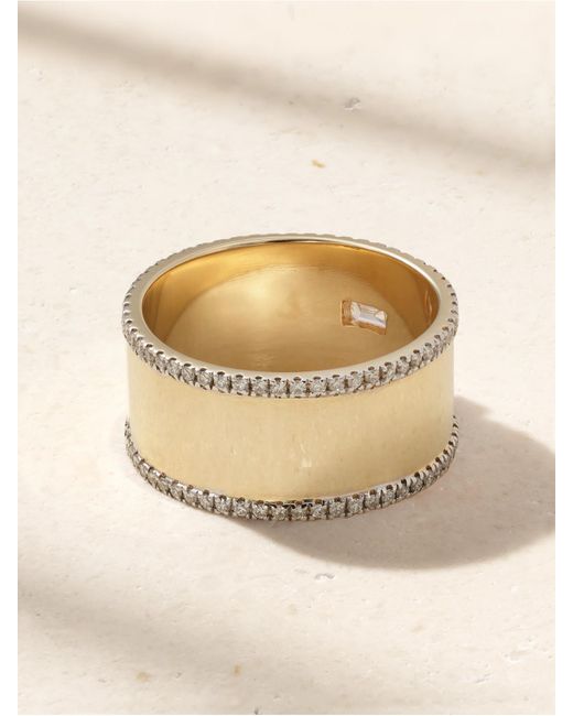 Mateo Natural Edge Cigar 14-Karat Diamond Ring