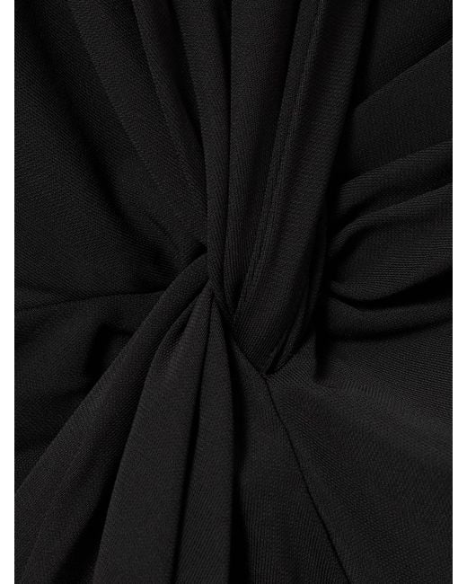 Anine Bing Black Mathilde Twist-Front Jersey Midi Dress