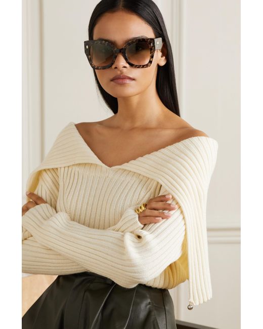 Fendi - Oversized Square-Frame Acetate And Gold-Tone Sunglasses