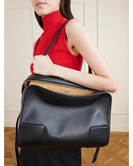 Loewe Black Amazona 180 Large Leather Shoulder Bag