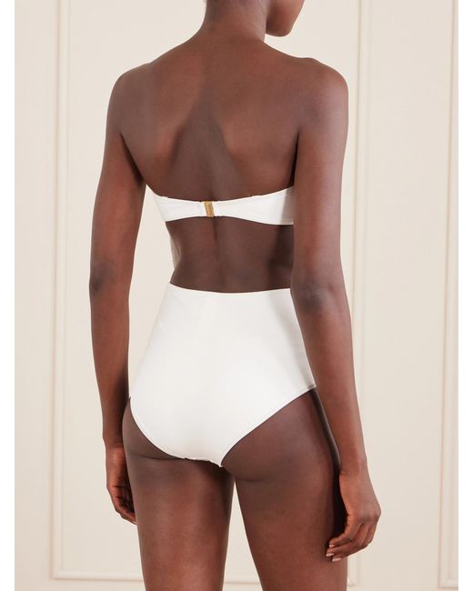 Zimmermann White Indra Floral-Embroidered One-Piece
