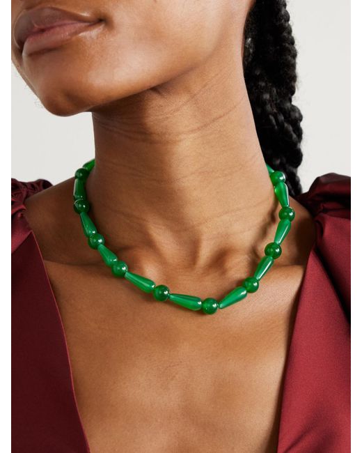 Completedworks Green The Depths Of Time Recycled Vermeil Chalcedony Necklace